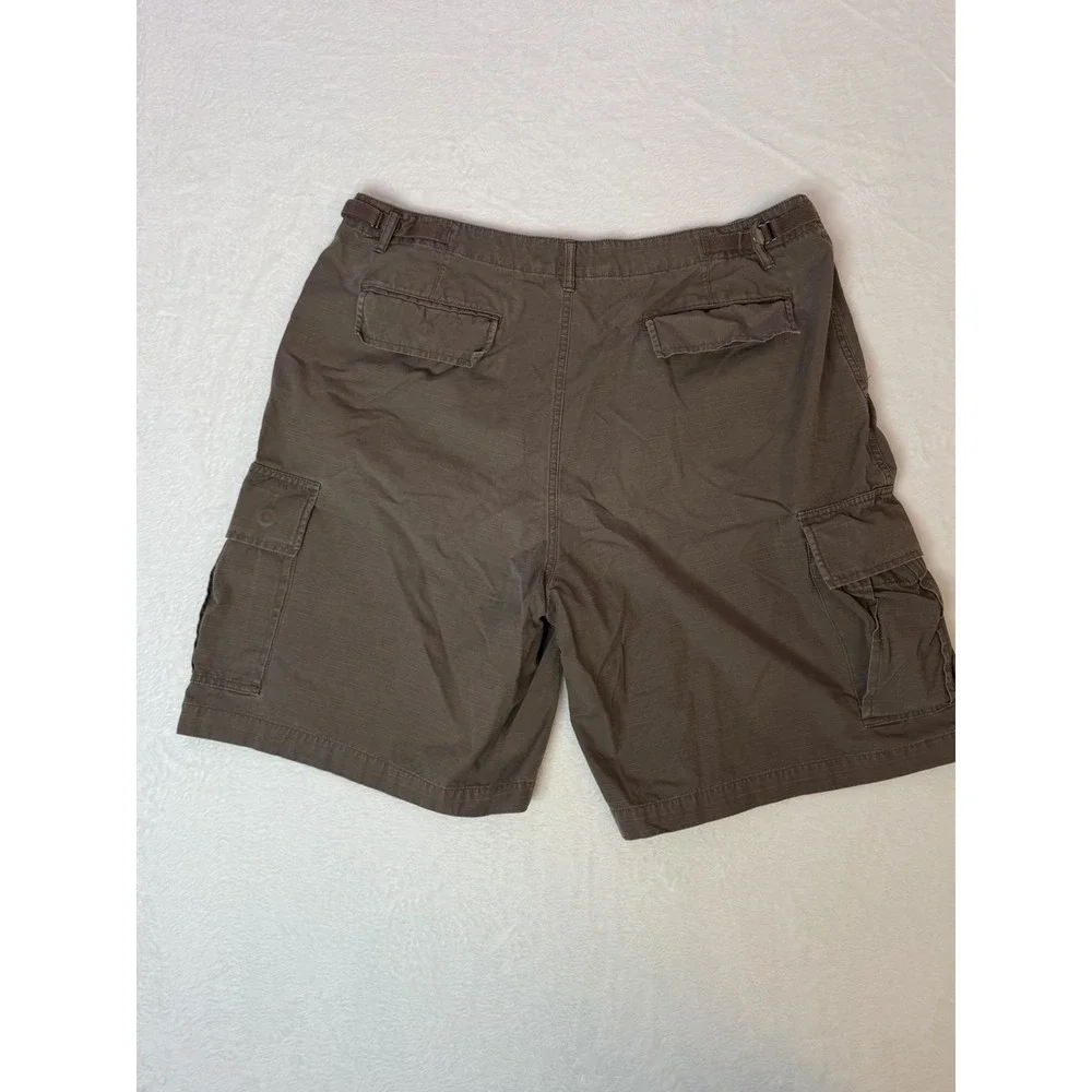 Vintage Y2K Field Gear Brown Ripstop Cargo Shorts Size 38 Utility